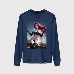 Женский свитшот Джесси с покеболом на фоне города