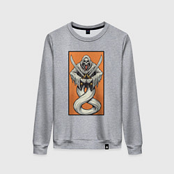 Свитшот хлопковый женский Призрак мечника, цвет: меланж