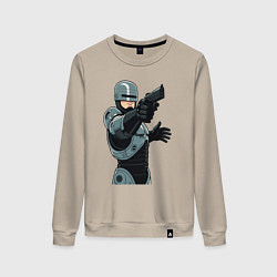 Свитшот хлопковый женский Робокоп, цвет: миндальный