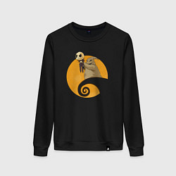 Свитшот хлопковый женский Король хэллоуина, цвет: черный