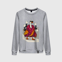 Женский свитшот Гусь на показе мод