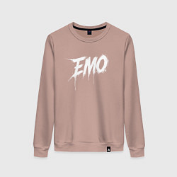 Свитшот хлопковый женский Эмо-эстетика, цвет: пыльно-розовый