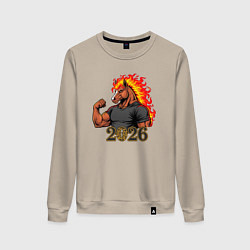 Женский свитшот Конь бодибилдер 2026