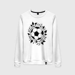 Женский свитшот Футбольный мяч в венке