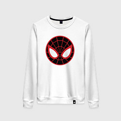 Свитшот хлопковый женский Spader-man face, цвет: белый