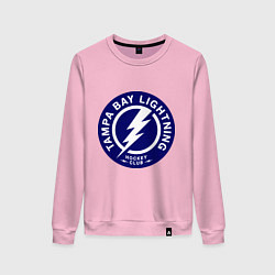 Свитшот хлопковый женский HC Tampa Bay Lightning, цвет: светло-розовый