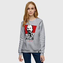 Свитшот хлопковый женский KGB: So Good, цвет: меланж — фото 2