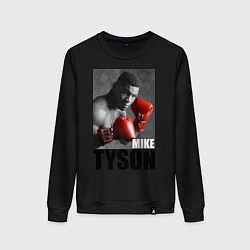 Свитшот хлопковый женский Mike Tyson, цвет: черный