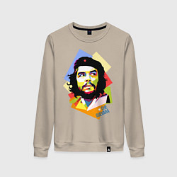 Свитшот хлопковый женский Che Guevara Art, цвет: миндальный