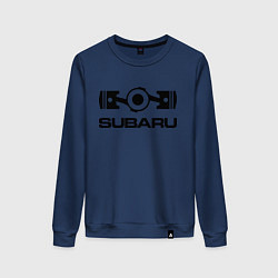 Свитшот хлопковый женский Subaru, цвет: тёмно-синий