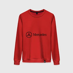 Свитшот хлопковый женский Mercedes Logo, цвет: красный