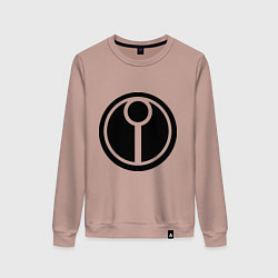 Свитшот хлопковый женский Герб Тау, цвет: пыльно-розовый