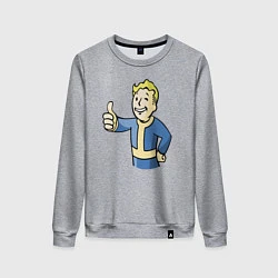 Свитшот хлопковый женский Fallout vault boy, цвет: меланж