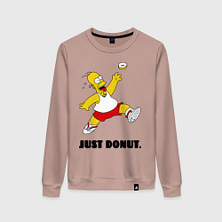 Свитшот хлопковый женский Just Donut, цвет: пыльно-розовый