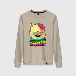 Свитшот хлопковый женский Dropdead Kitty, цвет: миндальный