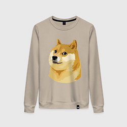 Свитшот хлопковый женский Doge, цвет: миндальный