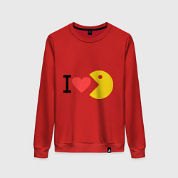 Женский свитшот I love Packman