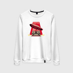 Свитшот хлопковый женский LZ: Mothership, цвет: белый