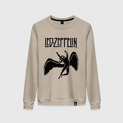 Свитшот хлопковый женский Led Zeppelin Swan, цвет: миндальный