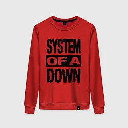 Свитшот хлопковый женский System Of A Down, цвет: красный