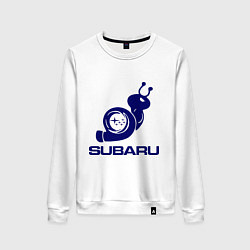 Свитшот хлопковый женский Subaru, цвет: белый