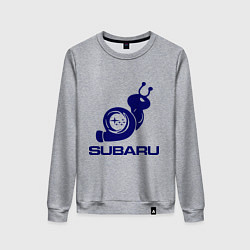 Свитшот хлопковый женский Subaru, цвет: меланж