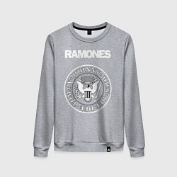 Свитшот хлопковый женский Ramones, цвет: меланж
