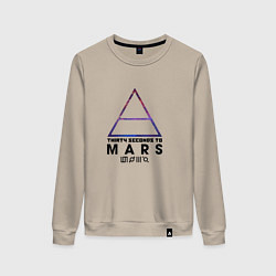 Свитшот хлопковый женский Thirty seconds to mars cosmos, цвет: миндальный