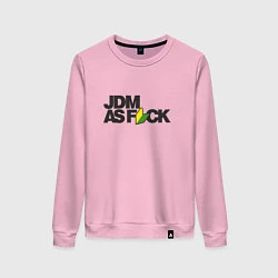 Свитшот хлопковый женский JDM AS F*CK, цвет: светло-розовый