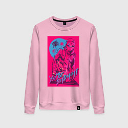 Свитшот хлопковый женский You're dead meat, цвет: светло-розовый