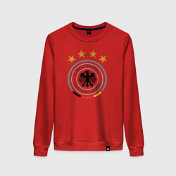 Свитшот хлопковый женский Deutscher Fussball-Bund, цвет: красный