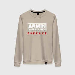 Свитшот хлопковый женский Armin van Buuren: Embrace, цвет: миндальный