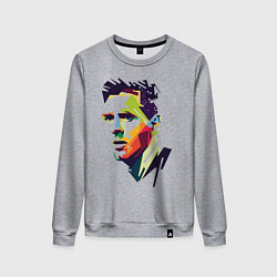 Свитшот хлопковый женский Lionel Messi: fun-art, цвет: меланж