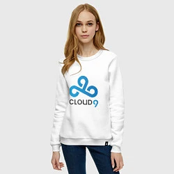 Свитшот хлопковый женский Cloud9, цвет: белый — фото 2