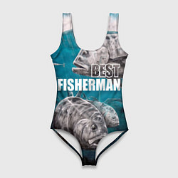 Купальник-боди 3D женский Best fisherman, цвет: 3D-принт