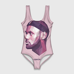 Купальник-боди 3D женский LeBron James: Poly Violet, цвет: 3D-принт