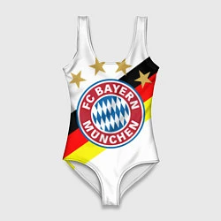 Купальник-боди 3D женский FC Bayern: Germany, цвет: 3D-принт