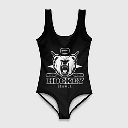 Женский купальник-боди Bear hockey