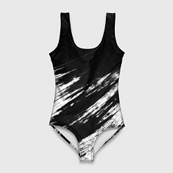 Женский купальник-боди Белый и черный