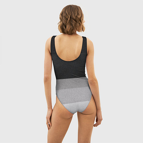 Женский купальник-боди ФК Интер: Серый стиль / 3D-принт – фото 4