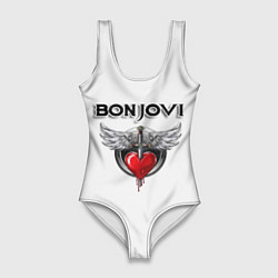 Купальник-боди 3D женский Bon Jovi, цвет: 3D-принт