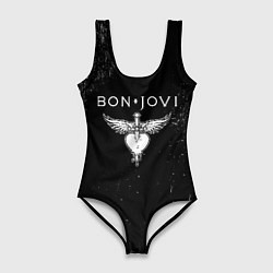 Купальник-боди 3D женский Bon Jovi, цвет: 3D-принт