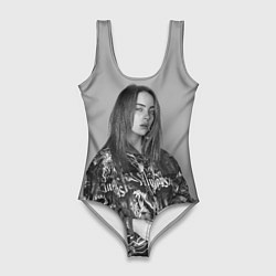 Купальник-боди 3D женский Billie Eilish, цвет: 3D-принт