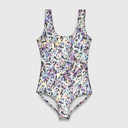 Женский купальник-боди Музыкальные Ноты