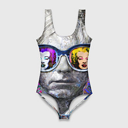 Купальник-боди 3D женский Andy Warhol Энди Уорхол, цвет: 3D-принт