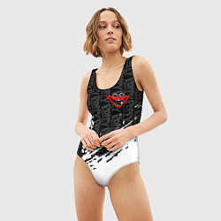 Купальник-боди 3D женский Poppy PlaytimeПоппи Плейтайммонстр, цвет: 3D-принт — фото 2