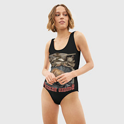 Купальник-боди 3D женский Русская Охота на кабана, цвет: 3D-принт — фото 2