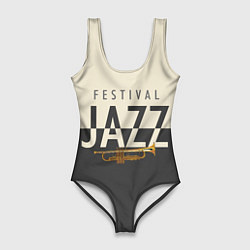Купальник-боди 3D женский JAZZ FESTIVAL, цвет: 3D-принт