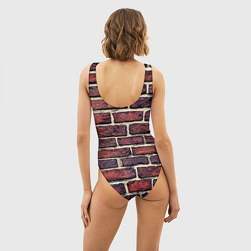 Женский купальник-боди Brick Wall / 3D-принт – фото 4