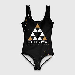 Купальник-боди 3D женский Deus Ex, цвет: 3D-принт